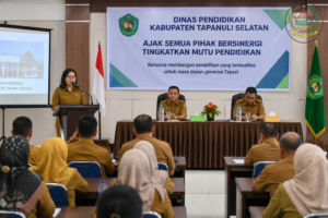 Dinas Pendidikan Tapsel Ajak Semua Pihak Bersinergi Tingkatkan Mutu Pendidikan