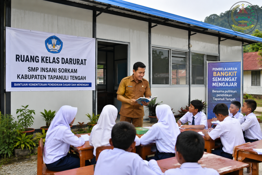 Ruang Kelas Darurat Pulihkan Aktivitas Belajar Siswa di Tapanuli Tengah