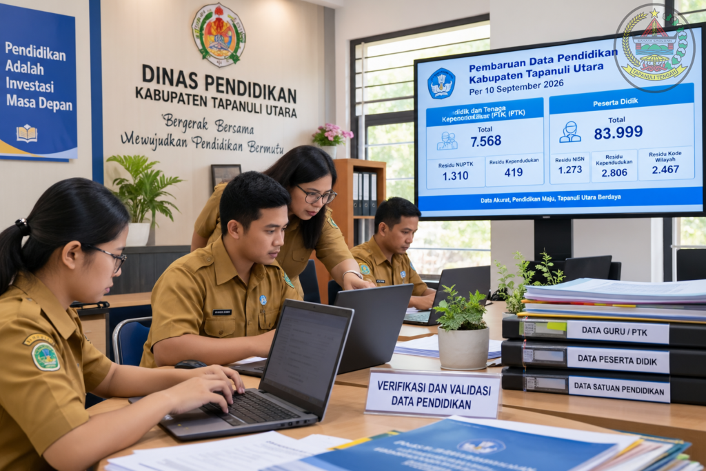Data Pendidikan Tapanuli Utara Diperbarui, Validasi Data Guru dan Siswa Jadi Perhatian